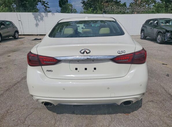 JN1EV7AR0KM551105 2019 INFINITI Q50 White Rear view