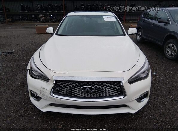 JN1EV7AR0LM252389 2020 INFINITI Q50 White Instrument cluster view