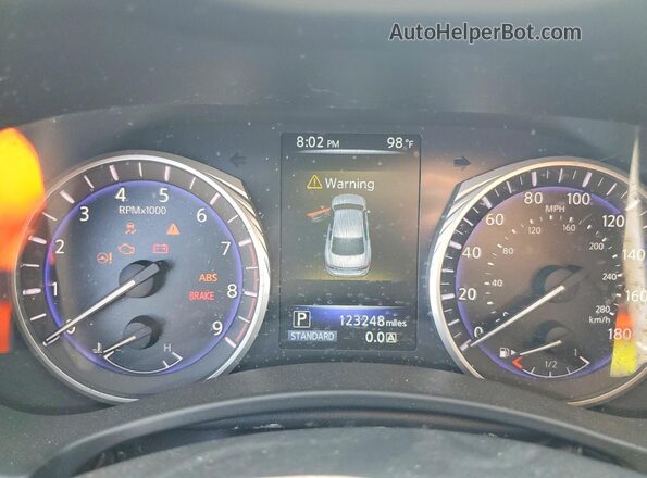 JN1EV7AR1HM831480 2017 INFINITI Q50 Gray Instrument cluster view