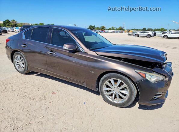 JN1EV7AR1HM839496 2017 INFINITI Q50 Brown Առջևի աջ