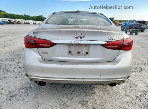 JN1EV7AR1JM436981 2018 INFINITI Q50 Silver Rear view
