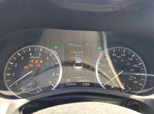JN1EV7AR2JM431563 2018 INFINITI Q50 Silver Instrument cluster view