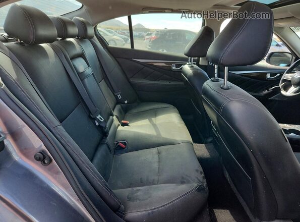 JN1EV7AR2JM444197 2018 INFINITI Q50 Gray Vista de los asientos traseros