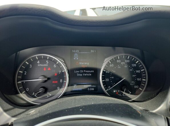JN1EV7AR2JM611139 2018 INFINITI Q50 White Вид щитка приладів