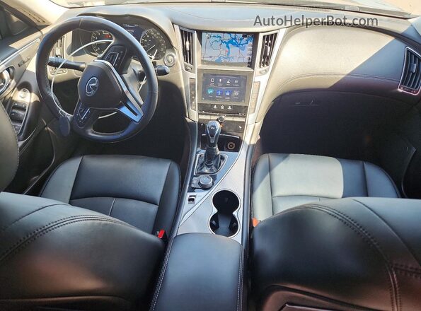 JN1EV7AR3JM430177 2018 INFINITI Q50 Black Առջևի վահանակի տեսք