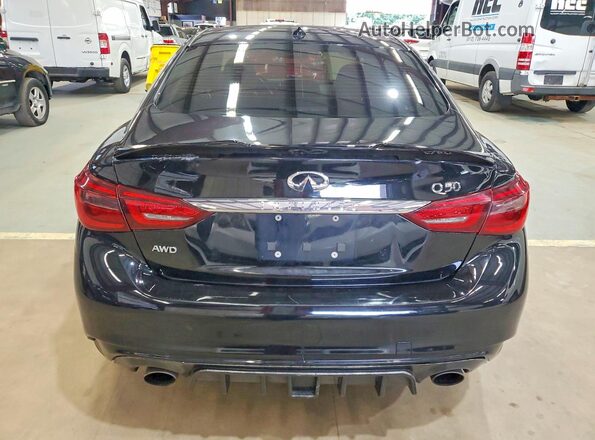 JN1EV7AR3JM430549 2018 INFINITI Q50 Black უკანა ხედი