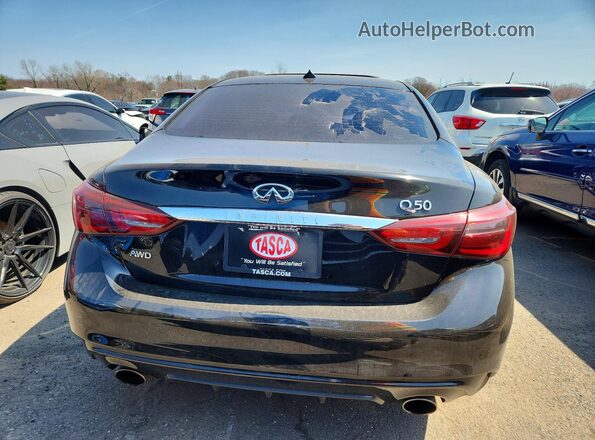JN1EV7AR3JM440577 2018 INFINITI Q50 Black Հետևի տեսք
