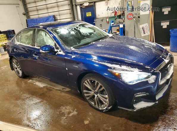 JN1EV7AR3KM592957 2019 INFINITI Q50S Blue Przód prawy
