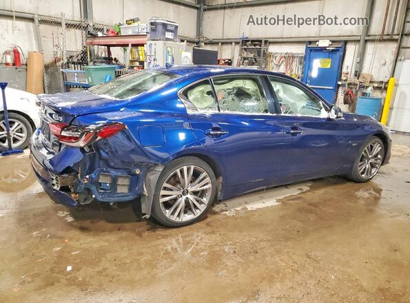 JN1EV7AR3KM592957 2019 INFINITI Q50S Blue Tył prawy