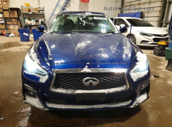 JN1EV7AR3KM592957 2019 INFINITI Q50S Blue Widok z przodu
