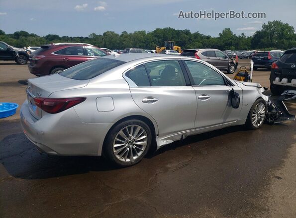 JN1EV7AR3KM593154 2019 INFINITI Q50 Серебряный Задняя правая четверть