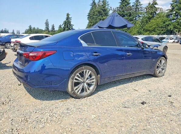 JN1EV7AR3KM593929 2019 INFINITI Q50 Blue Հետևի աջ