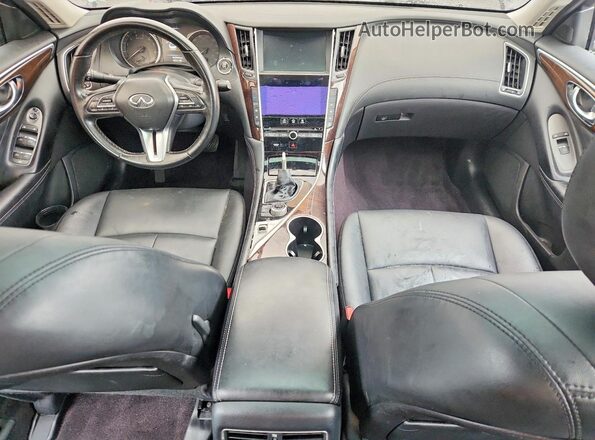 JN1EV7AR4JM431564 2018 INFINITI Q50 Black Առջևի վահանակի տեսք