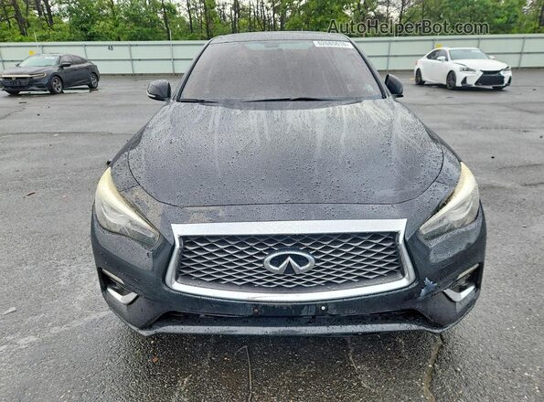 JN1EV7AR4JM431564 2018 INFINITI Q50 Black Դիմացի տեսք