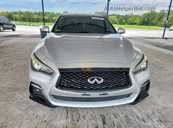 JN1EV7AR4KM554041 2019 INFINITI Q50 Серебряный Вид задних сидений