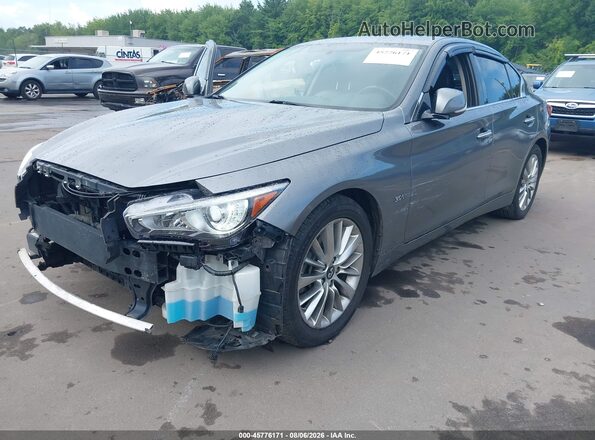 JN1EV7AR4KM554394 2019 INFINITI Q50 Gray Передня ліва чверть
