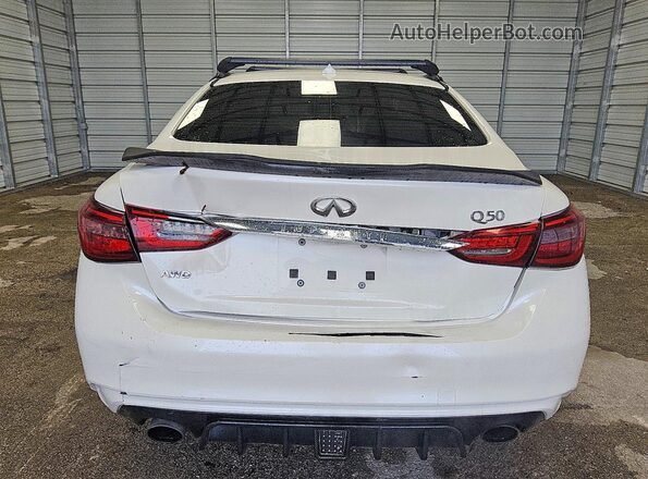 JN1EV7AR4KM556176 2019 INFINITI Q50 White Vista trasera