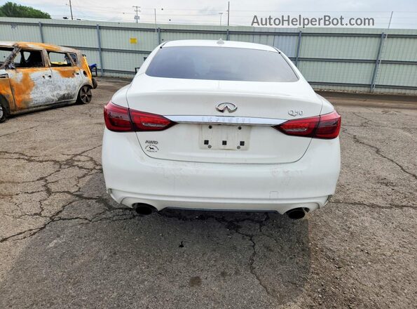JN1EV7AR4KM591896 2019 INFINITI Q50 White Հետևի տեսք