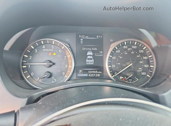 JN1EV7AR4KM591896 2019 INFINITI Q50 White Սարքավորումների վահանակի տեսք