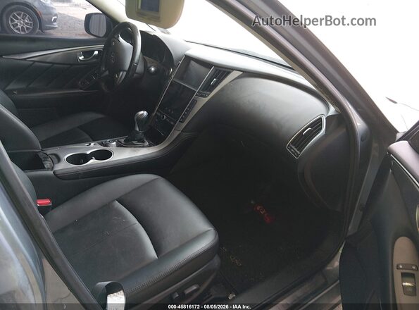 JN1EV7AR5HM840263 2017 INFINITI Q50 Gray Vista interior delantera