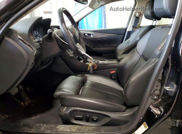JN1EV7AR5JM441374 2018 INFINITI Q50 Black წინა სალონის ხედი