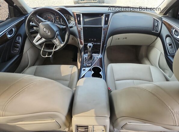 JN1EV7AR5KM554484 2019 INFINITI Q50 Black Առջևի վահանակի տեսք