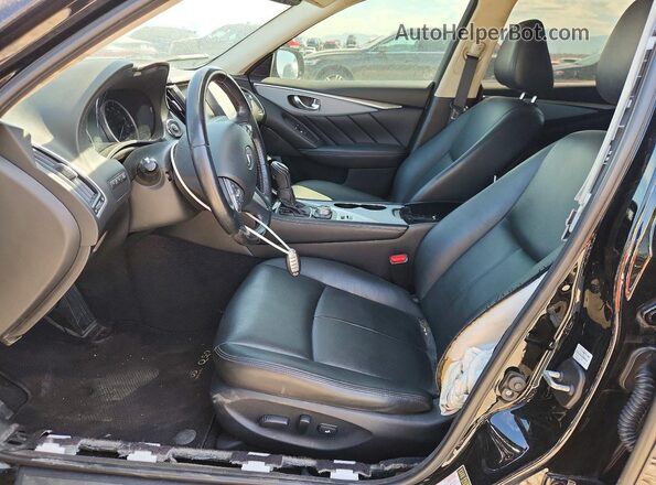 JN1EV7AR6JM440458 2018 INFINITI Q50 Black წინა სალონის ხედი