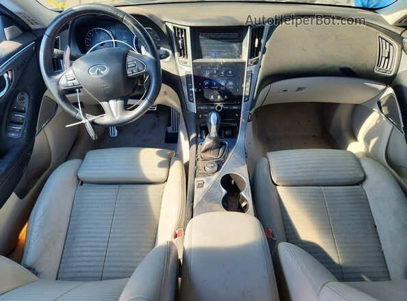 JN1EV7AR7HM836926 2017 INFINITI Q50 Blue Widok deski rozdzielczej