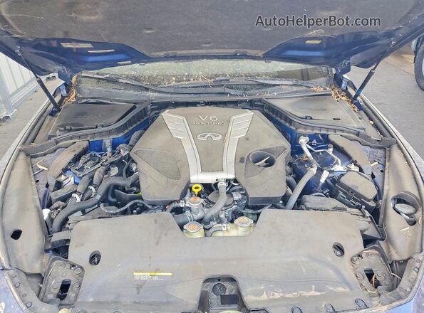 JN1EV7AR7HM836926 2017 INFINITI Q50 Blue Widok wnętrza z tyłu