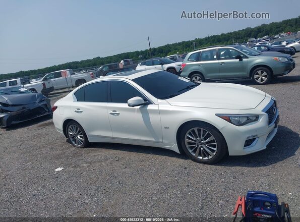 JN1EV7AR7JM430439 2018 INFINITI Q50 White Widok wnętrza z tyłu