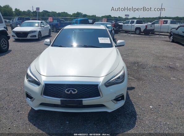 JN1EV7AR7JM430439 2018 INFINITI Q50 White Widok zestawu wskaźników