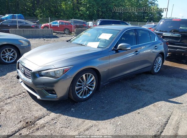 JN1EV7AR7JM432613 2018 INFINITI Q50 Gray Առջևի ձախ երեք քառորդ տեսարան
