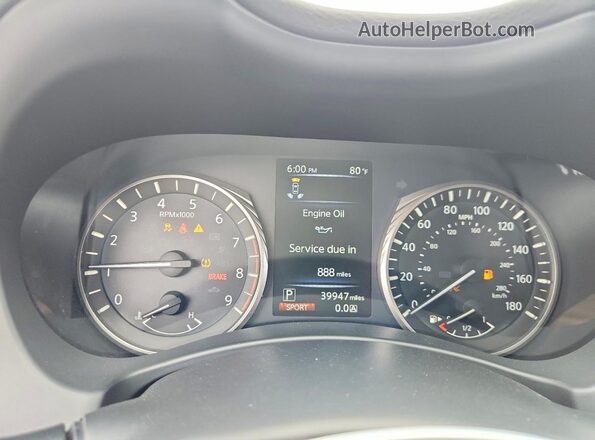JN1EV7AR7KM555751 2019 INFINITI Q50 White Սարքավորումների վահանակի տեսք