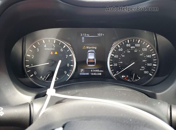 JN1EV7AR7KM593576 2019 INFINITI Q50 Black Instrument cluster view