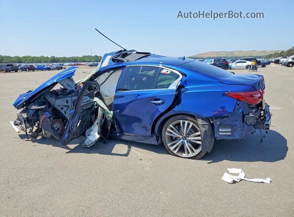 JN1EV7AR8KM591691 2019 INFINITI Q50 Blue Հետևի ձախ