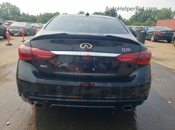 JN1EV7AR9JM436176 2018 INFINITI Q50 Black Вид ззаду