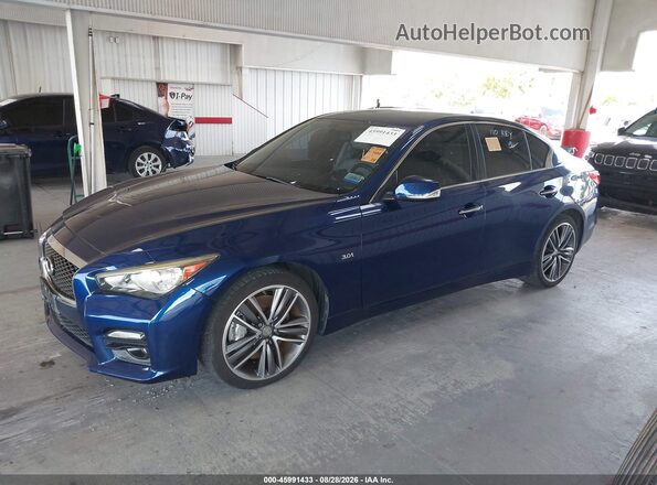 JN1EV7ARXHM833972 2017 INFINITI Q50 Blue Вид задньої частини салону