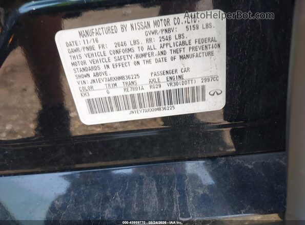 JN1EV7ARXHM836225 2017 INFINITI Q50 Black Widok komory silnika