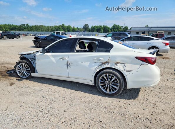 JN1EV7BP1MM704445 2021 INFINITI Q50 White უკანა მარცხენა