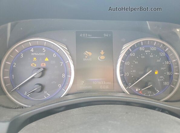 JN1EV7EK5JM340476 2018 INFINITI Q60 Белый Вид щитка приборов