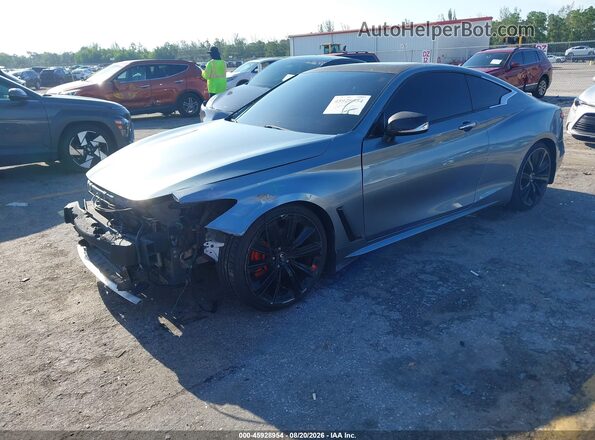 JN1EV7EK7HM360500 2017 INFINITI Q60 Blue Առջևի ձախ երեք քառորդ տեսարան