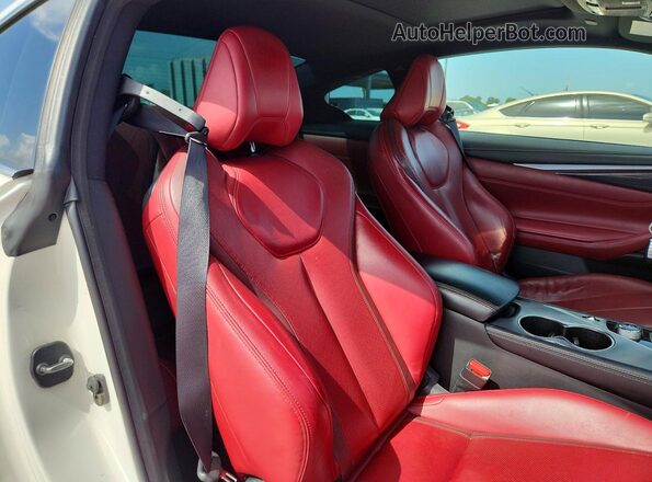 JN1EV7EK7HM361985 2017 INFINITI Q60 White Вид задніх сидінь