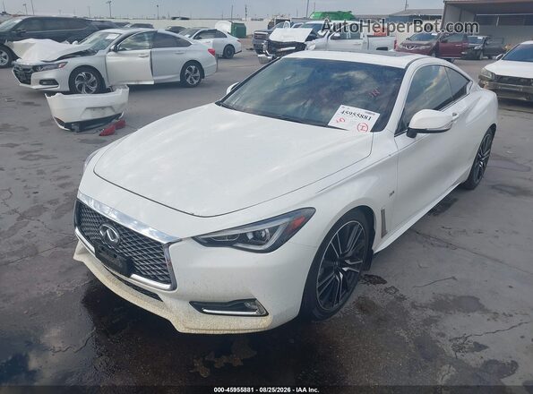 JN1EV7EKXJM340716 2018 INFINITI Q60 White Front left
