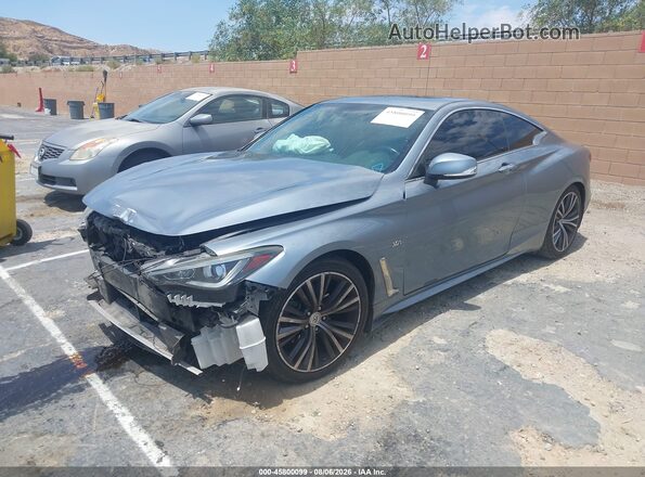 JN1EV7EKXJM343194 2018 INFINITI Q60 Синий Передняя левая четверть
