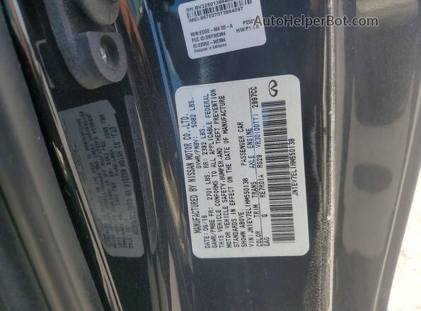 JN1EV7EL1HM550138 2017 INFINITI Q60 Charcoal 