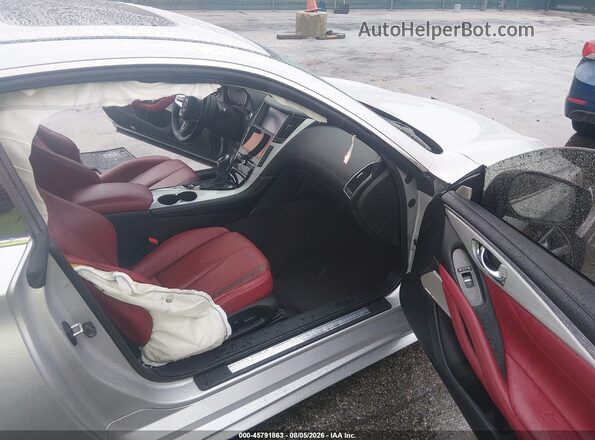 JN1EV7EL4HM553650 2017 INFINITI Q60 Silver წინა სალონის ხედი