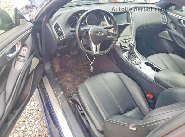 JN1EV7EL4JM390780 2018 INFINITI Q60 Blue Առջևի վահանակի տեսք