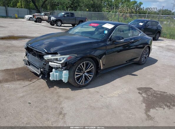 JN1EV7EL8JM392936 2018 INFINITI Q60 Black წინა მარცხენა ხედი სამი მეოთხედიდან