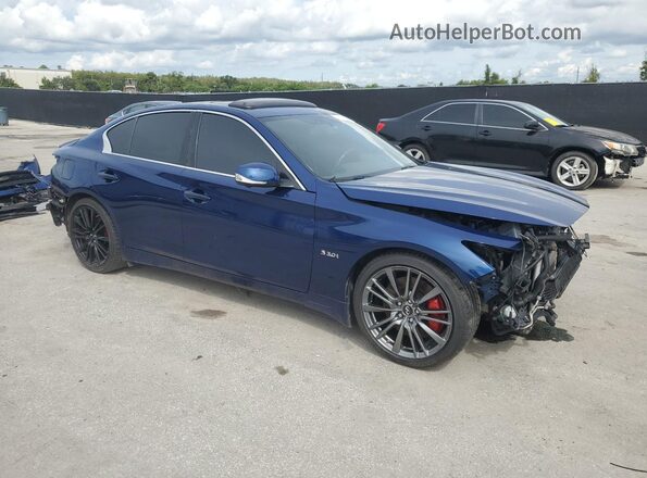 JN1FV7AP0KM760265 2019 INFINITI Q50 Blue Առջևի աջ