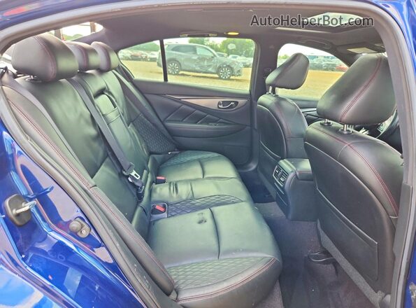 JN1FV7AP7JM460883 2018 INFINITI Q50 Blue Вид задніх сидінь